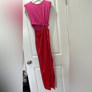 FORE color block cut out dress